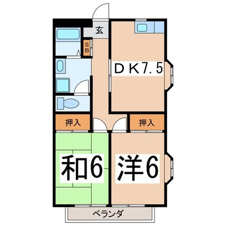 パプティー今津の物件間取画像